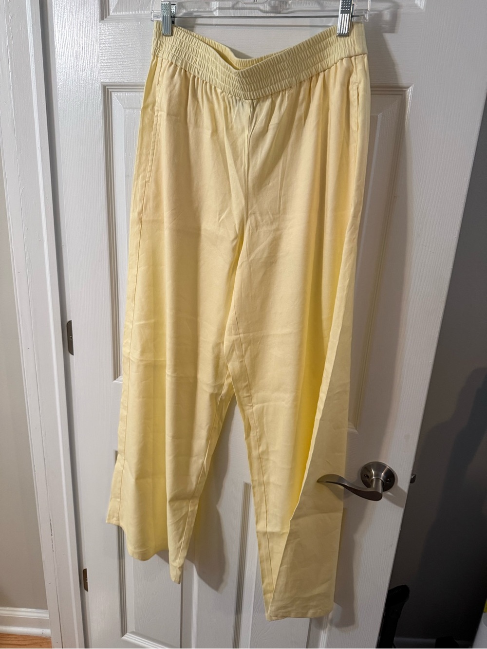 INC International Concepts Light Yellow Elastic-Waist Chinos